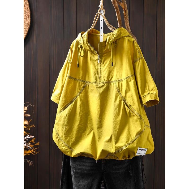 Dimanaf Letní tričko 2025 Dámské s krátkým rukávem a dlouhým rukávem, volná topy a trička