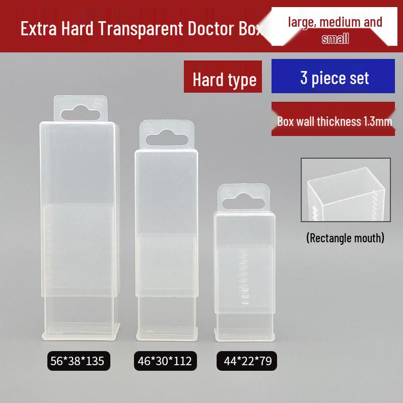 Rectangular Tap Drill Bit and Milling Cutter Storage Box - Transparent Plastic Telescopic Case for Machine Tool Accessories
