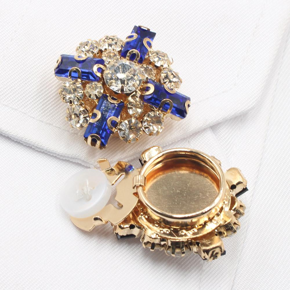 Shiny 1-piece25*30MM Evening Wedding French Shirt Cufflinks Buckle Set Simple Cufflinks Shirt Accessories Decoration