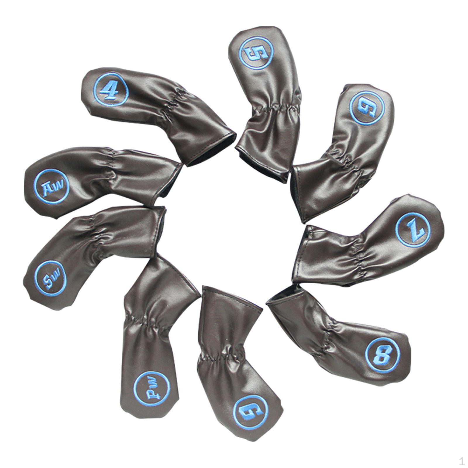 

9 шт. чехлы для головок клюшек для гольфа набор железных чехлов клинья чехлы для головок подарочный протектор для dare coffee