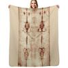 Jesus Shroud of Turin Poster Jesus Christ Throw Blanket Warm Flannel Blanket for Couch Chair Bedroom