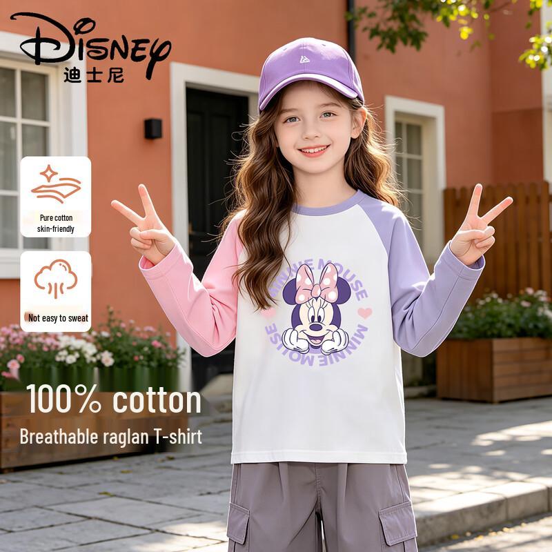 Disney Kids' Autumn Cartoon Cotton Long Sleeve T-Shirt