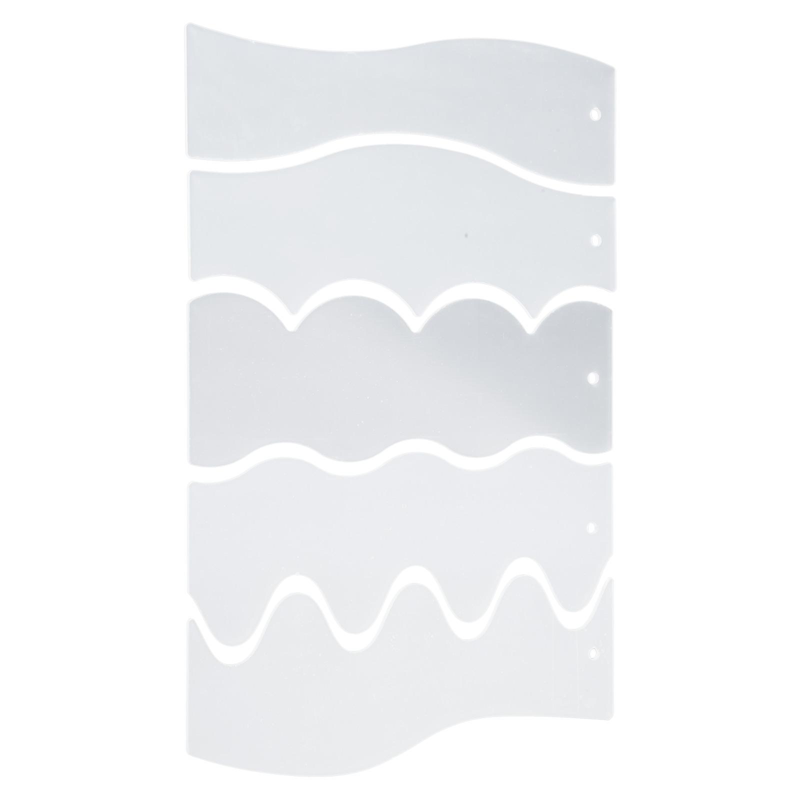 

5 шт. Прозрачные акриловые квилтинговые линейки Квилтинговые шаблоны Двусторонние волнистые квилтинговые линейки Трафареты для пэчворк-проекта