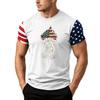 Men's Loose Fit Short Sleeve T Shirt with Flag Print Casual Summer Daily Wear Lightweight Breathable Fabric