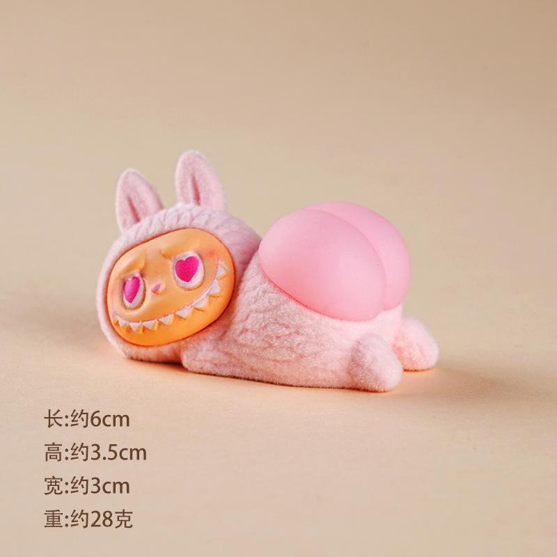 

Tide Play Resin Ornament Ornament, Flocking Cute Doll Blind Box Blind Bag Desktop Ornament