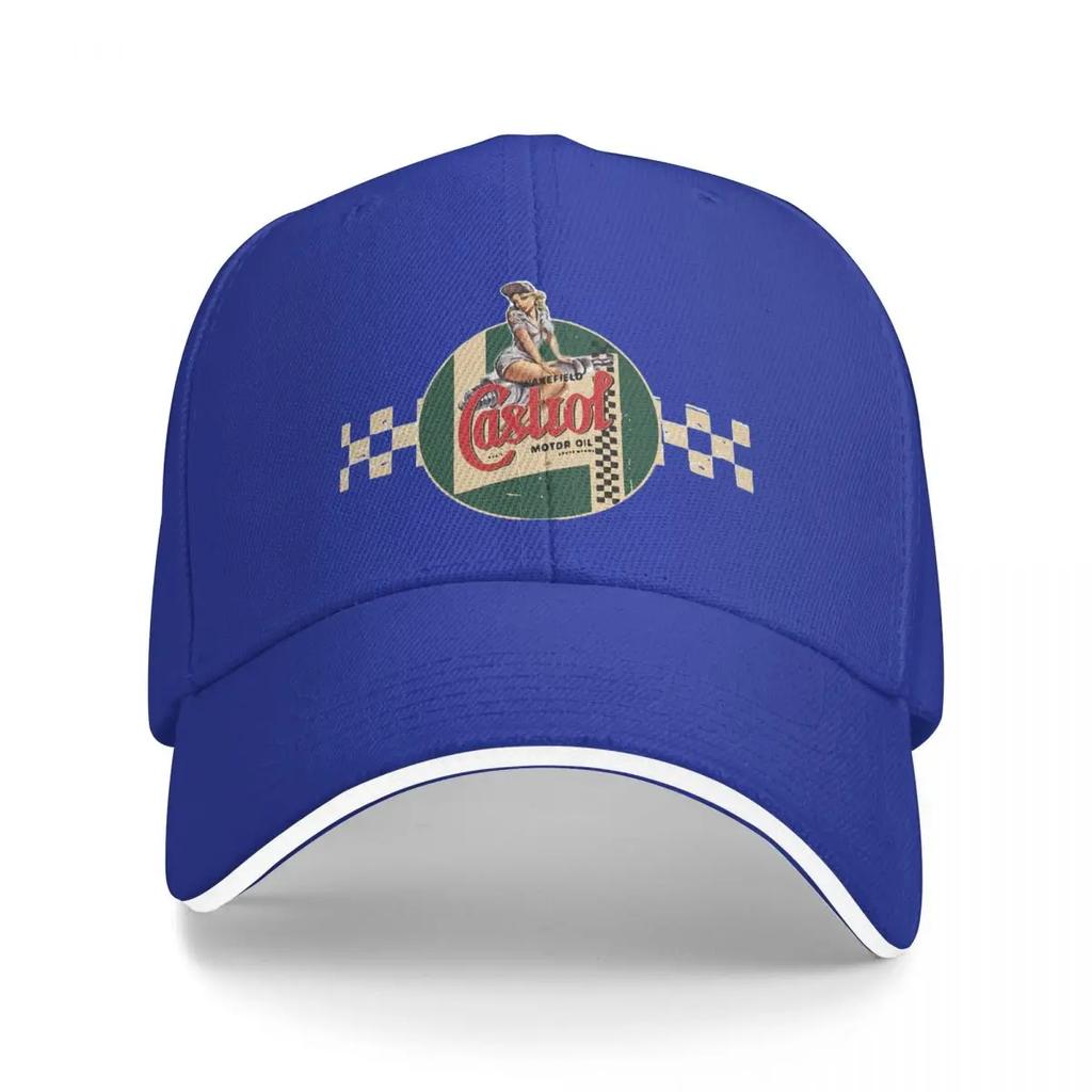 Castrol Striscia da Corsa Vintage Pin Up Girl68313263 Cappello Multicolore con Visiera Cappellino da Donna Visiera Personalizzata Cappelli Antivento