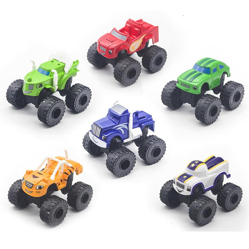 

6Pcs Racing Car Blaze And The Monster Machines Miracle Crusher Truck Toys Vehicle Car Transformation Toys Best Gifts For Kids