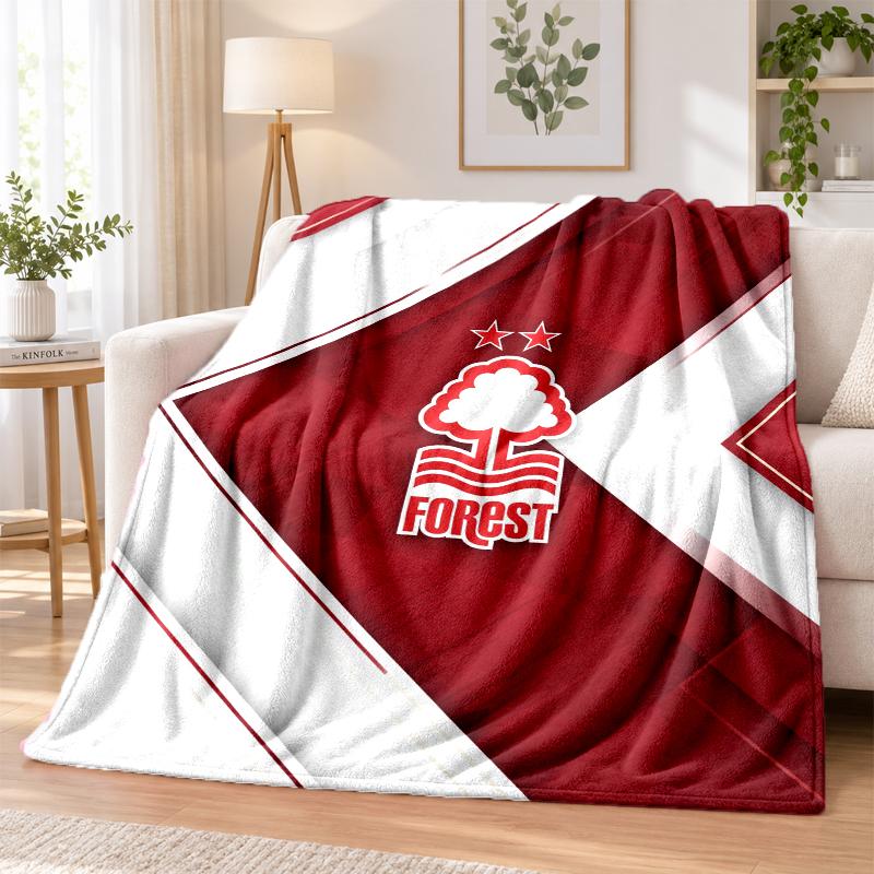 Nottingham Forest Printed Flannel Blanket Warm Comfort Bed Throw For Indoor Home Decoration