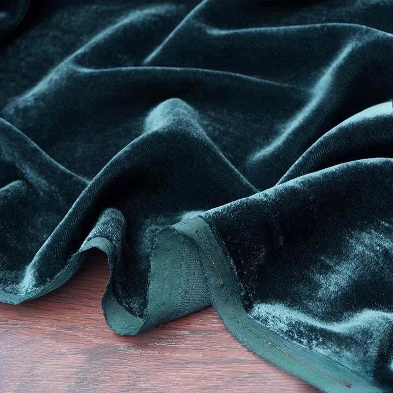 Non-elastic Woven Velvet Designer Fabric for DIY Sewing Dress Set,Half Skirt, Wide-leg Pants, Cotton-like Lustrous Velvet Fabric