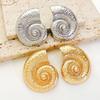 Bohemian Beach Style Conch Earrings & Necklace Set - Exaggerated Holiday Fashion Jewelry for Women