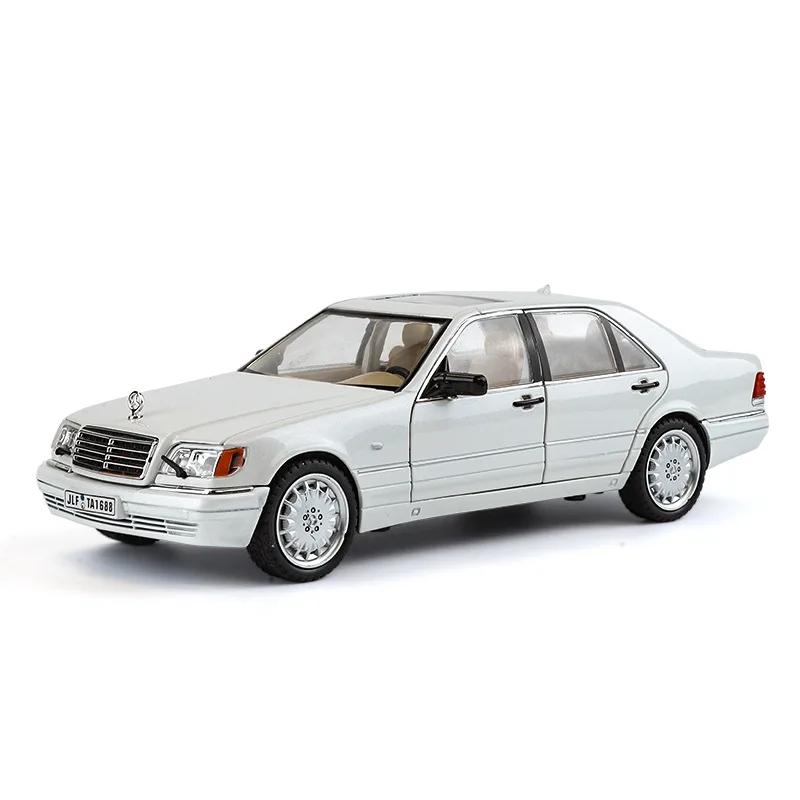 1:24 Mercedes-Benz W140 320SEL High Simulation Diecast Car Metal Sound Light Alloy Model Car Children's Toys Collection Gifts
