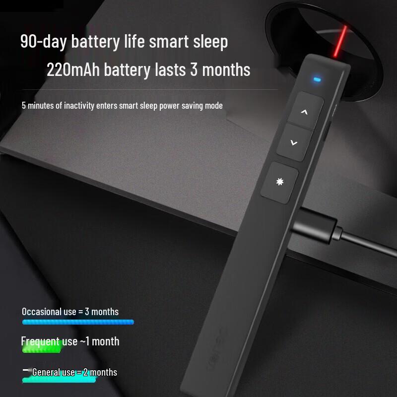 Deli Rechargeable Laser Presenter with Page Turner