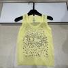 D Brand European Floral Knit Vest: Slim-Fit Round Neck Top