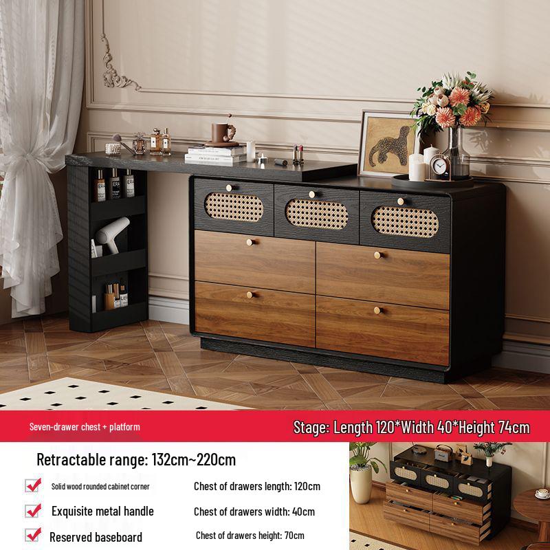 French Antique Style Retro Chest of Drawers and Dressing Table - High-End Bedroom Storage Cabinet 2025.