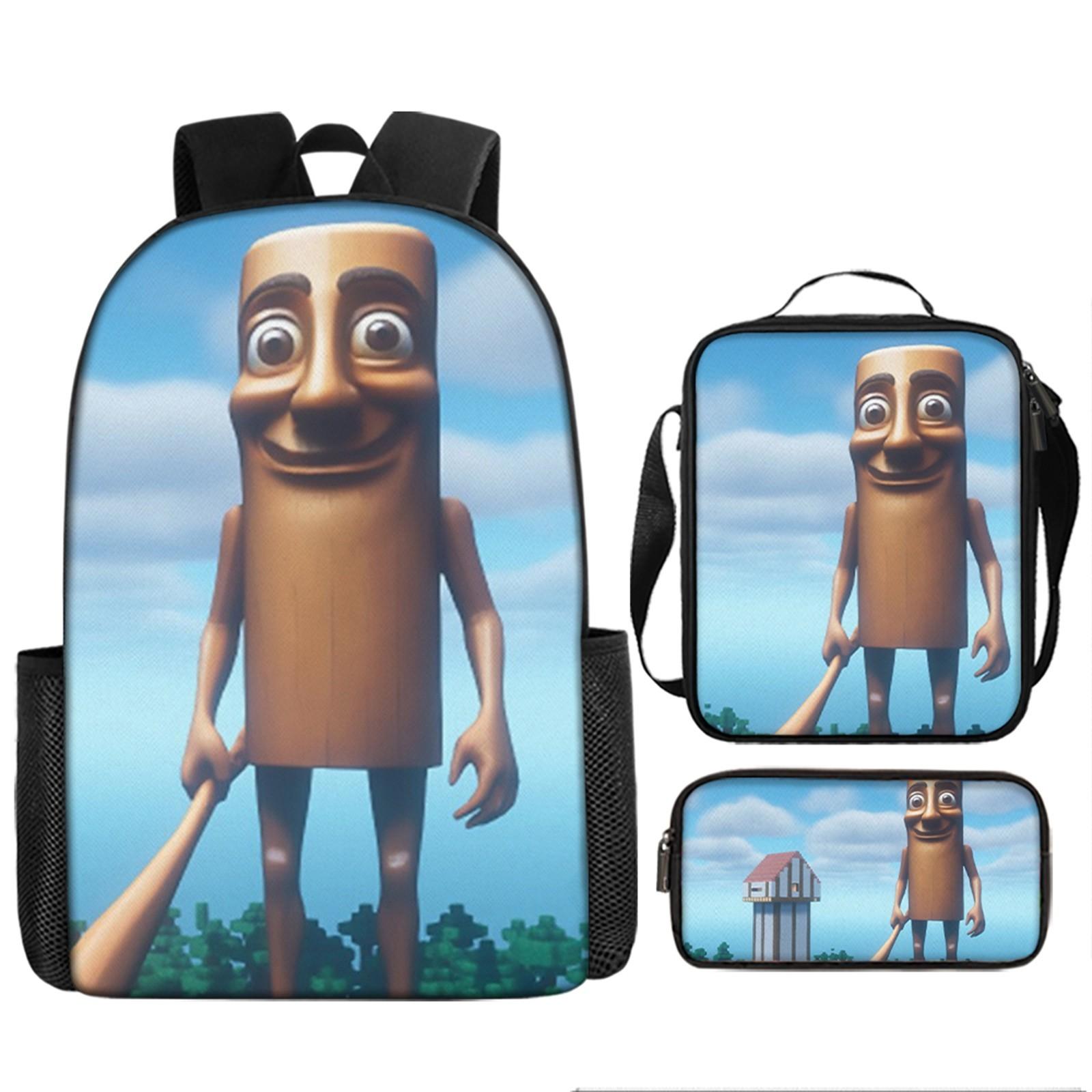 

Three-pack Lightweight Children s School Bag Set, School Bag + Lunch Bag + Pencil Bag, Printed School Bag Set One Size