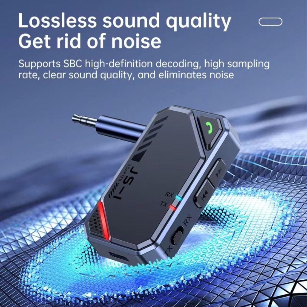 Stereo Music Wireless Audio Adapter 2-in-1 Music Receiver Bluetooth 5.4 Receiver Transmitter