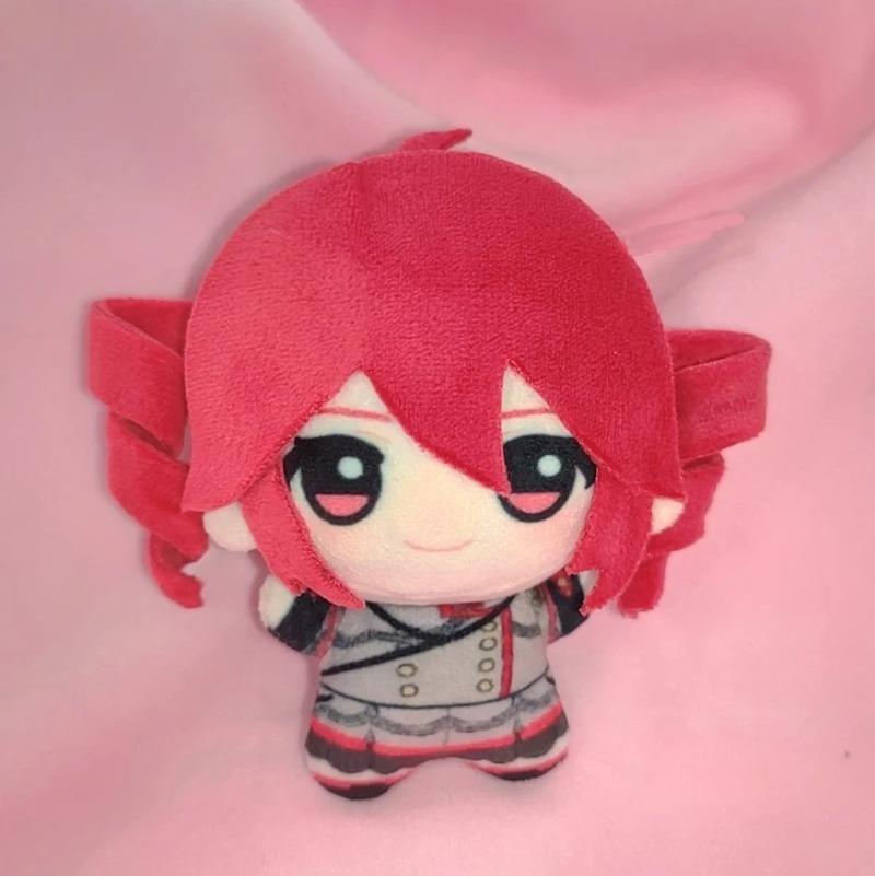 10cm Kasane Teto Plüschpuppe Niedliches Utau Anime Kuscheltier Weiche Baumwollpuppe Schlüsselanhänger Anhänger Taschendekoration Sammlerstück Geschenk für Fans 10cm red
