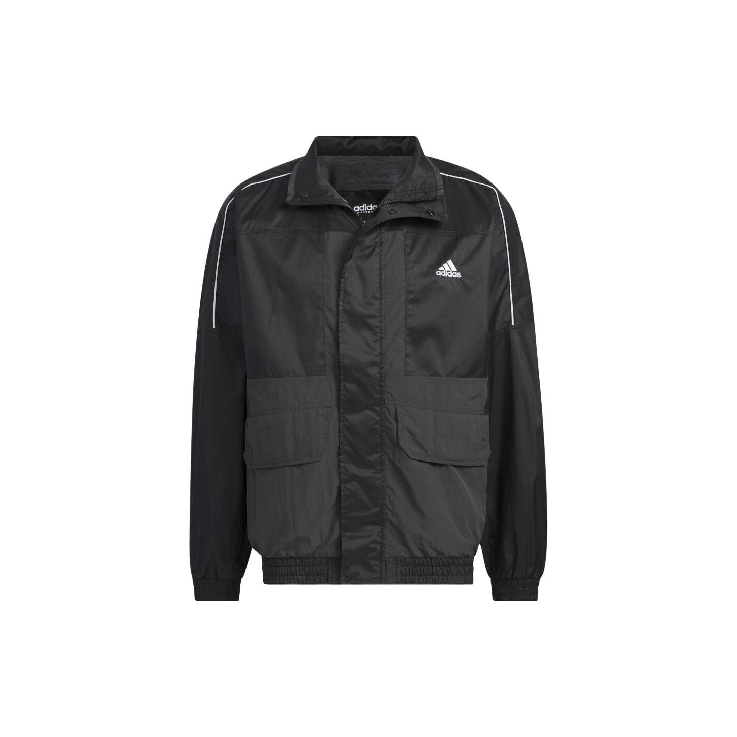 adidas Warding Oversized Fit Woven Full Zip Jacket Black Unisex IK7326 XL