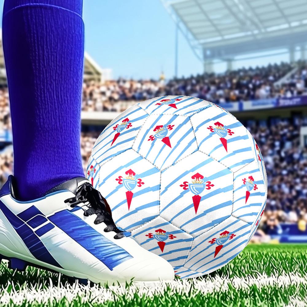 Celta Vigo Crest Design Size 5 Soccer Balls, Anti-Slip, Protective Football, Outdoor Sport, Practice Games, Birthdays Gift Suitable for Fan