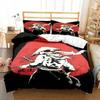 Japanese Samurai Bedding Set Soft Duvet Cover Set Men Teen Bedroom Single Double King Size Duvet Cover Pillowcase Boy Gift