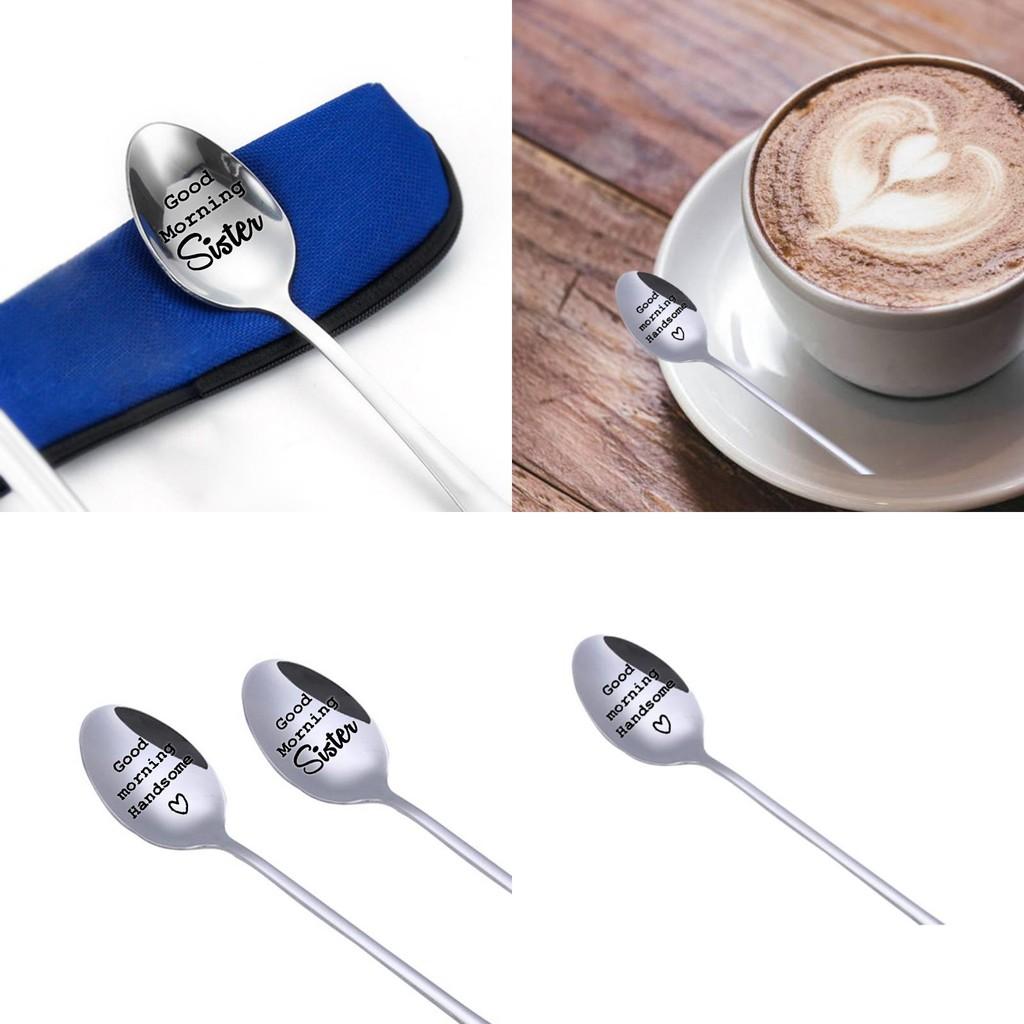 Elegant Stainless Steel Ice Spoon For Couples And Friends With Personalized Engraving Gift
