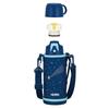Thermos Water Bottle Vacuum Insulated 2-Way Bottle 0.8L Navy Blue Direct Drink with Cup for Children Commute To School FJJ-802WF NB 800 Ml