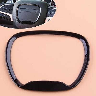 Car Steering Wheel Panel Moulding Trim Frame Cover Black Decoration Fit for Dodge Challenger 2015 2016 2017 2018