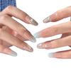 26 New Spring/Summer Ice Translucent Nude Gradient Sea Salt Star Nails with 3D Bow