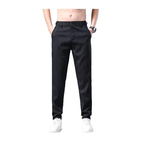 Brushed lining super stretch golf pants men s pants chino pants super stretch large size sports elastic waist bottoms easy pants cold protection warm