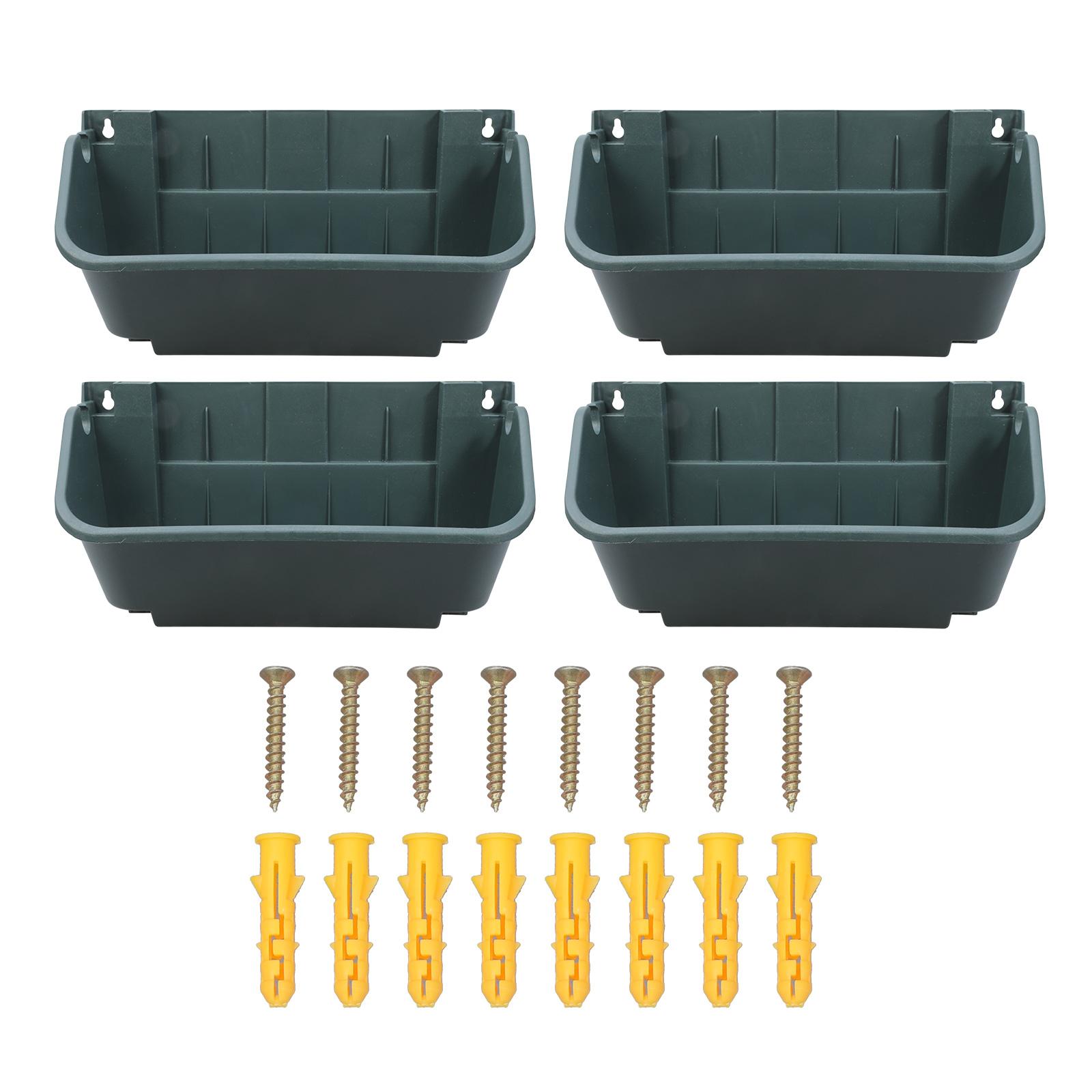 

Набор из 4 настенных уличных вертикальных кашпо, компактный дизайн для маленьких садов и патио