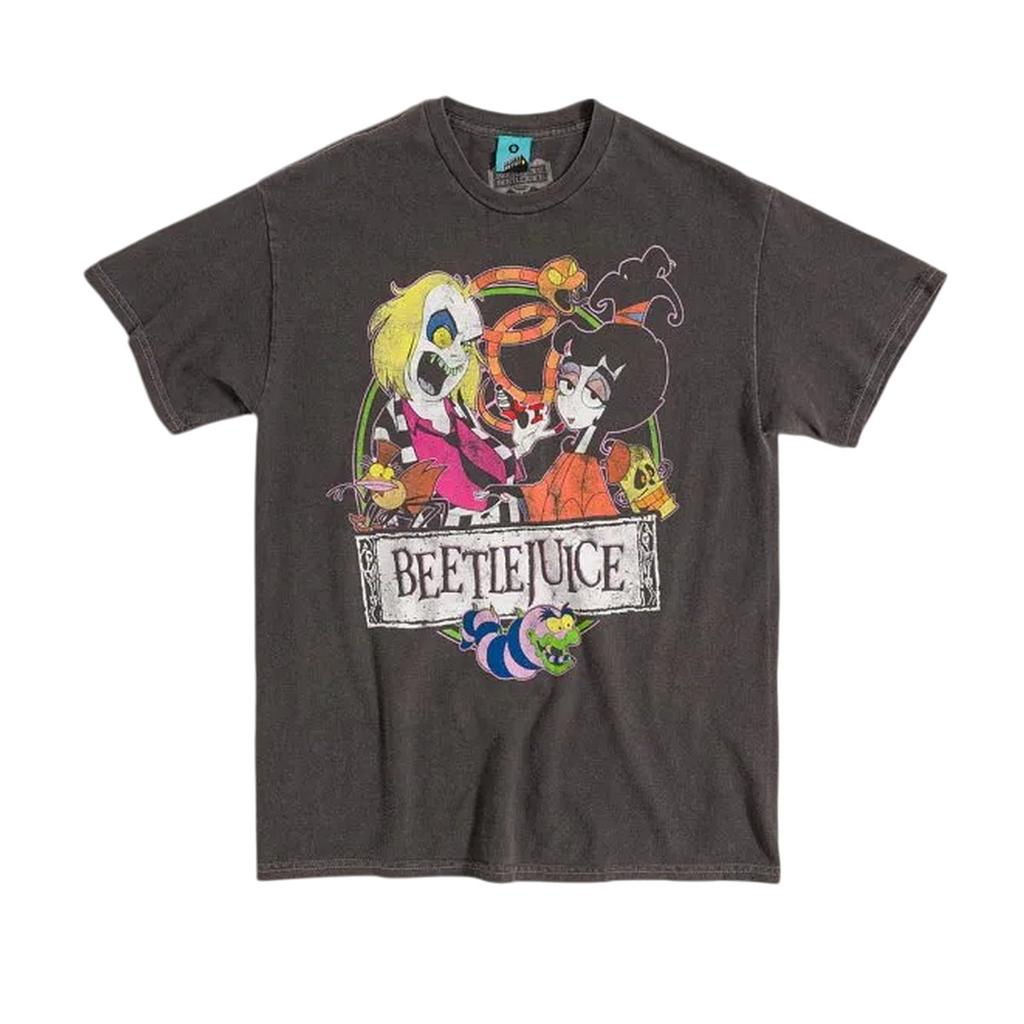 Beetlejuice Unisex Adult Animated Vintage Wash T-Shirt