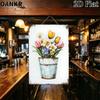 Vintage Metal Wall Poster – Floral Garden Decor, 20x30cm
