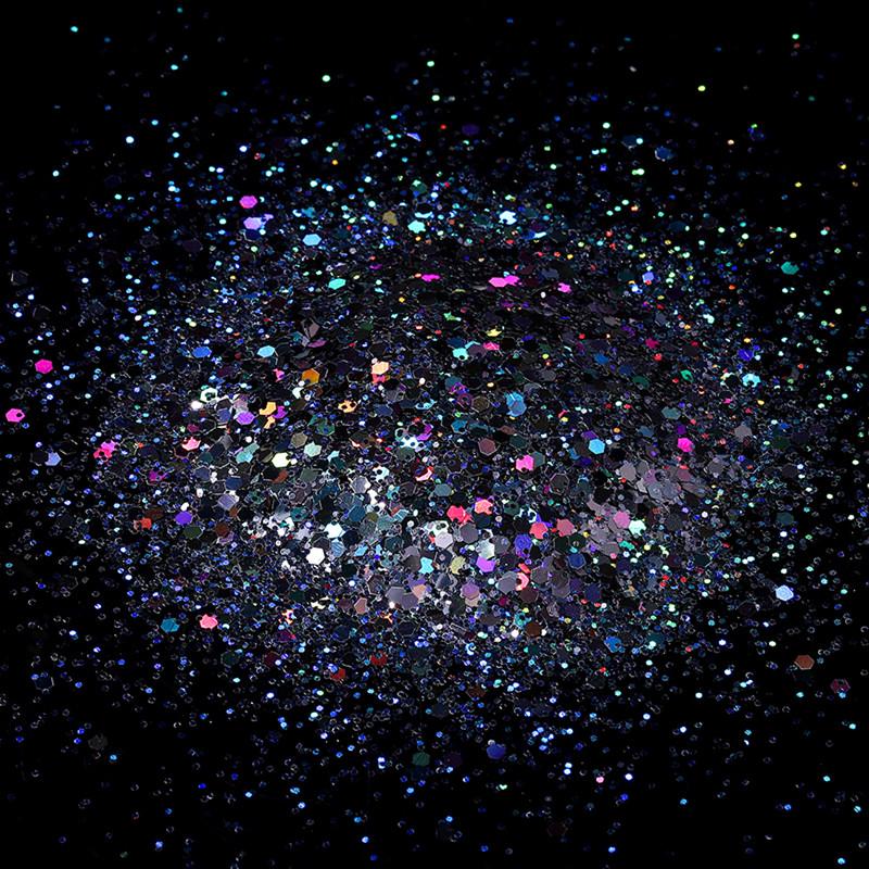 10g Holographic Hexagon Chunky Glitter Epoxy Resin Filler Flakes Laser Sparkly Sequins for DIY Epoxy Resin Nail Art Fillings