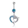 Ocean-Inspired Navel Rings: Dolphin, Shark & Anchor Belly Button Piercings