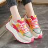CRLAYDK Summer 2025 Women's Tennis Platform Walking Shoes Breathable Casual Sneakers Comfort Lace-up Sports Stylish Trainers