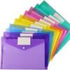 A4 Transparent Plastic Snap Button File Bag - Thickened Document & Stationery Storage Bag
