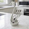 Anti-Rust Swan Fork Spoon Holder Decorative Swan Tableware Holder Swan Shape Cutlery Holder  Bar