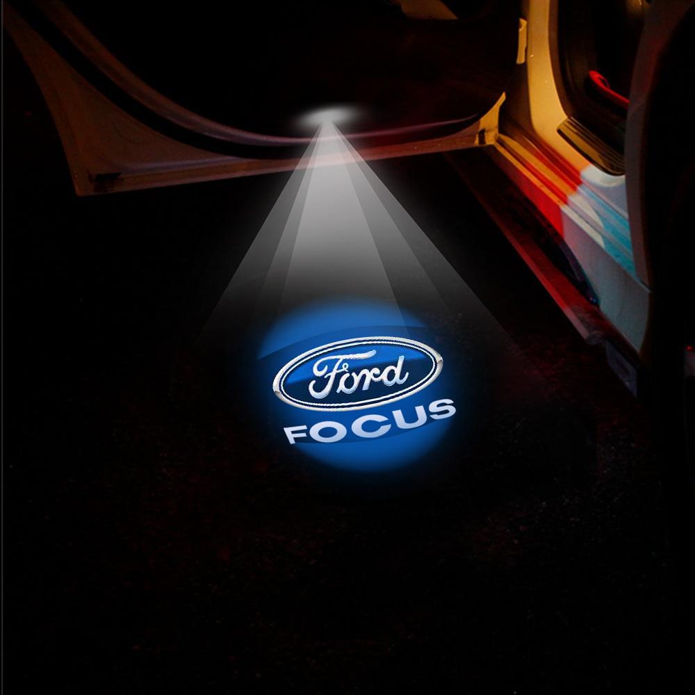 AAAMR1 2PCS Car Laser Projector LED HD Induction Lamp Welcome Light for Mondeo 2007-2013 Mustang ST RS Ford Max 2007-2008 Focus 2 F150