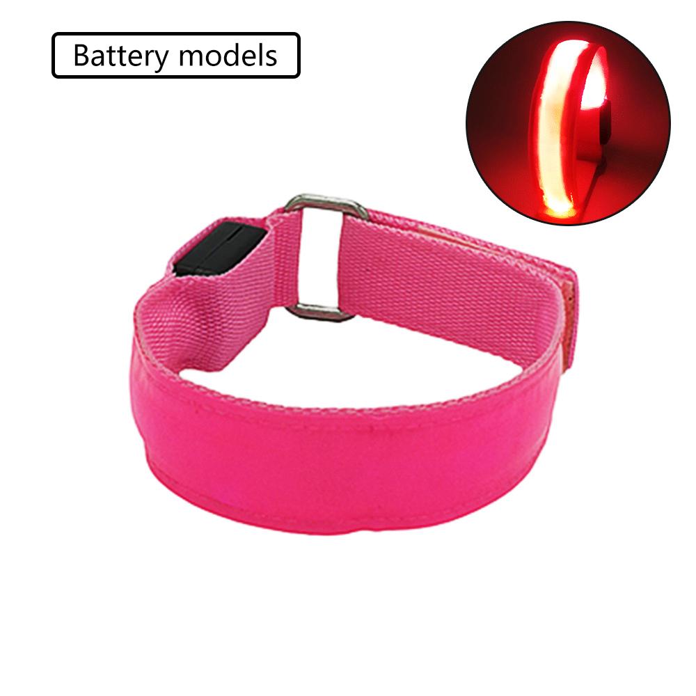 LED Reflective Bracelet Nylon Adjustable Armband Luminous Night Running Cycling Climing Strap Outdoor Sports  Bright Band