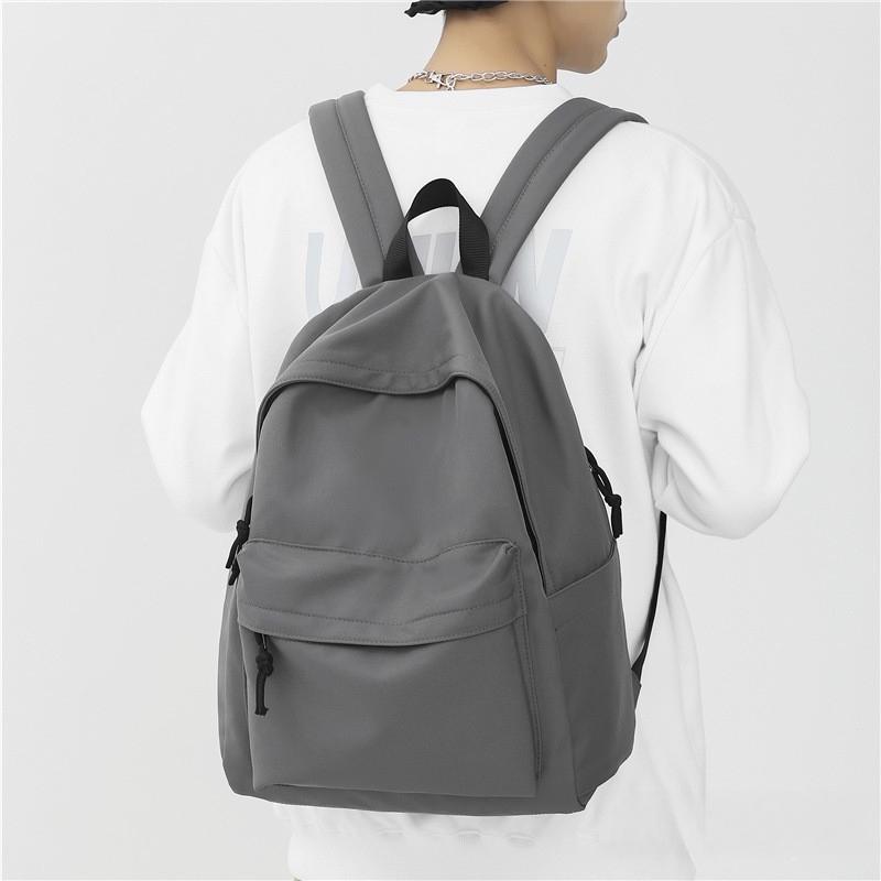 Schwarzer Rucksack für männliche College-Studenten Einfacher Herren-Rucksack Rucksack für Mittel- und Oberstufenschüler Damen-Rucksack
