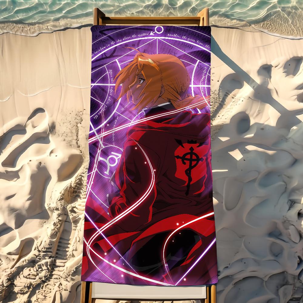 Asciugamano Anime F-Fullmetal Alchemist da Spiaggia Doccia Bagno Viaggio Leggero Delicato sulla Pelle per Piscina Campeggio Crociera Estate