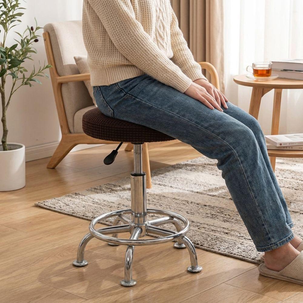 Wear-resistant Slipcover Soft Elastic Bar Stool Covers Round Stool Chair Cover Bar Counter