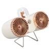 USB Desk Fan Dual Blade Bear Design 3 Speeds Strong Wind USB Charging Night Light Table Fan for