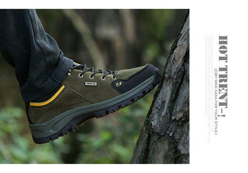 Autumn/Winter Outdoor Low-Top Hiking Shoes for Men & Women - Cotton Lined