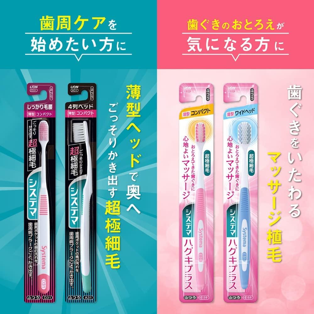 Systema Gum Plus Toothbrush Compact Regular Set of 6