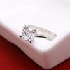 Wedding Ring Women'S Small Ring Single Ring Platinum Plated With 5A Zircon Ring