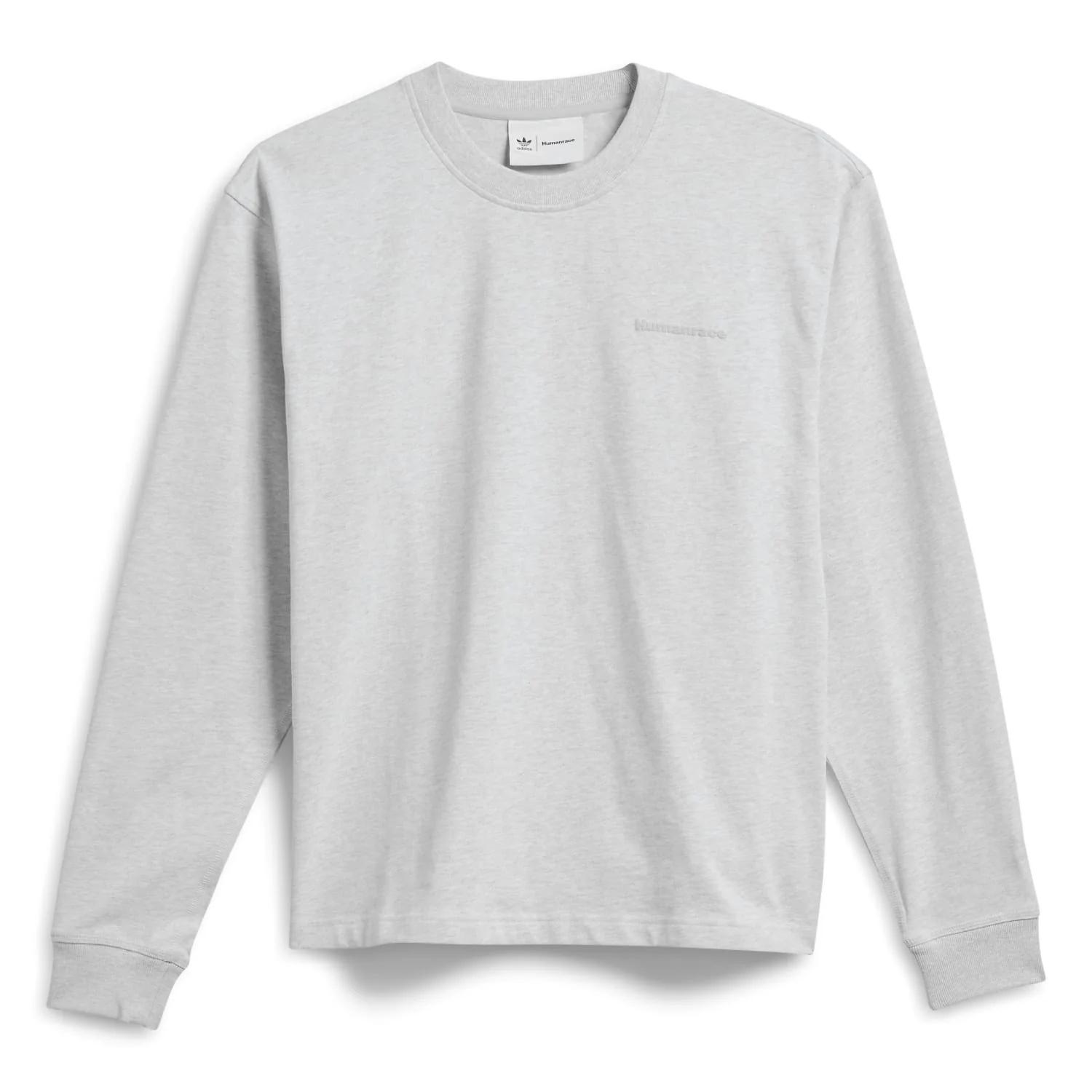 adidas x Pharrell Humanrace Small Logo Long Sleeve T-Shirt Grey Men s HN3439 XL