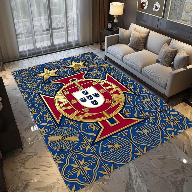 Portuguese Heritage Emblem carpet printing Living room and bedroom mats Doormat Dormitory decoration Christmas gifts