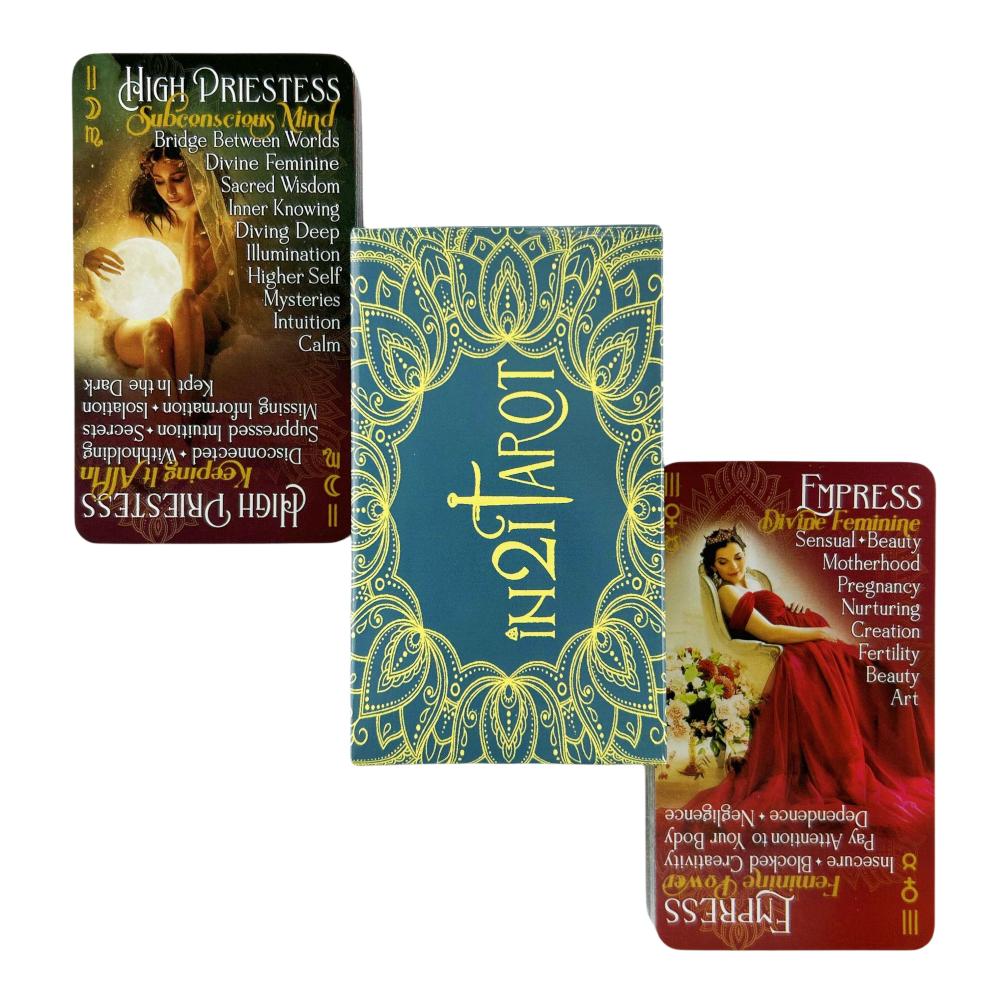 Nuove Carte dei Tarocchi iN2I con Parole Chiave Mazzo Oracolo Per Principianti Studio Mazzo di Tarocchi con Significato sulle Carte