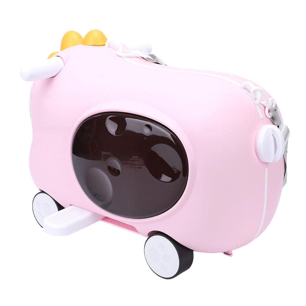 Kinder Mitfahrkoffer mit klappbarem Pedal Leichter Kinderkoffer Reisekoffer für Jungen Mädchen Pink